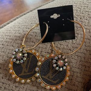 LV Earrings: Upcycled